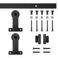 Quiet Glide Soft Close 72" Black Front Mount Mini Single Barn Door Hardware NT.1310.04.08-72-SC